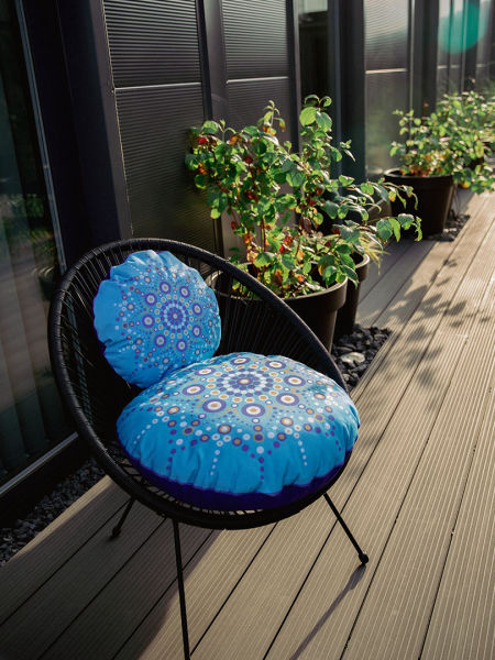 Dekoracyjna poduszka mandala - turkusowa